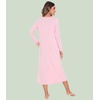 image:imageWiWi Nightgowns for Women Super Soft Sleepwear Long Sleeve V Neck Nightshirts Viscose from Bamboo Cooling Nightdress SXXLApink