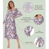 image:imageWiWi Nightgowns for Women Super Soft Sleepwear Long Sleeve V Neck Nightshirts Viscose from Bamboo Cooling Nightdress SXXLApurpleFloral
