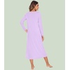image:imageWiWi Nightgowns for Women Super Soft Sleepwear Long Sleeve V Neck Nightshirts Viscose from Bamboo Cooling Nightdress SXXLAtaro Purple