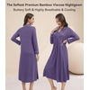 image:imageWiWi Nightgowns for Women Super Soft Sleepwear Long Sleeve V Neck Nightshirts Viscose from Bamboo Cooling Nightdress SXXLBlavender