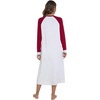 image:imageWiWi Nightgowns for Women Super Soft Sleepwear Long Sleeve V Neck Nightshirts Viscose from Bamboo Cooling Nightdress SXXLCash GreyWine Red