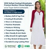 image:imageWiWi Nightgowns for Women Super Soft Sleepwear Long Sleeve V Neck Nightshirts Viscose from Bamboo Cooling Nightdress SXXLCash GreyWine Red