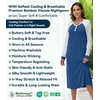 image:imageWiWi Nightgowns for Women Super Soft Sleepwear Long Sleeve V Neck Nightshirts Viscose from Bamboo Cooling Nightdress SXXLCprussian Blue