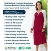 image:imageWiWi Nightgowns for Women Super Soft Sleepwear Long Sleeve V Neck Nightshirts Viscose from Bamboo Cooling Nightdress SXXLCwine Red