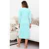 image:imageWiWi Nightgowns for Women Super Soft Viscose from Bamboo Long Sleeve Nightshirts Cooling Sleepwear Plus Size Nightshirts S3XAqua Blue
