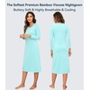 image:imageWiWi Nightgowns for Women Super Soft Viscose from Bamboo Long Sleeve Nightshirts Cooling Sleepwear Plus Size Nightshirts S3XAqua Blue