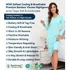 image:imageWiWi Nightgowns for Women Super Soft Viscose from Bamboo Long Sleeve Nightshirts Cooling Sleepwear Plus Size Nightshirts S3XAqua Blue