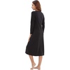 image:imageWiWi Nightgowns for Women Super Soft Viscose from Bamboo Long Sleeve Nightshirts Cooling Sleepwear Plus Size Nightshirts S3XBlack