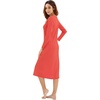 image:imageWiWi Nightgowns for Women Super Soft Viscose from Bamboo Long Sleeve Nightshirts Cooling Sleepwear Plus Size Nightshirts S3XCoral