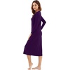 image:imageWiWi Nightgowns for Women Super Soft Viscose from Bamboo Long Sleeve Nightshirts Cooling Sleepwear Plus Size Nightshirts S3XDark Purple