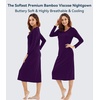 image:imageWiWi Nightgowns for Women Super Soft Viscose from Bamboo Long Sleeve Nightshirts Cooling Sleepwear Plus Size Nightshirts S3XDark Purple
