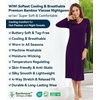 image:imageWiWi Nightgowns for Women Super Soft Viscose from Bamboo Long Sleeve Nightshirts Cooling Sleepwear Plus Size Nightshirts S3XDark Purple
