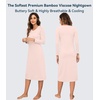 image:imageWiWi Nightgowns for Women Super Soft Viscose from Bamboo Long Sleeve Nightshirts Cooling Sleepwear Plus Size Nightshirts S3XDusty Pink