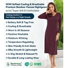 image:imageWiWi Nightgowns for Women Super Soft Viscose from Bamboo Long Sleeve Nightshirts Cooling Sleepwear Plus Size Nightshirts S3XFig Red
