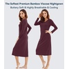 image:imageWiWi Nightgowns for Women Super Soft Viscose from Bamboo Long Sleeve Nightshirts Cooling Sleepwear Plus Size Nightshirts S3XFig Red