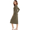 image:imageWiWi Nightgowns for Women Super Soft Viscose from Bamboo Long Sleeve Nightshirts Cooling Sleepwear Plus Size Nightshirts S3XGreen