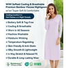 image:imageWiWi Nightgowns for Women Super Soft Viscose from Bamboo Long Sleeve Nightshirts Cooling Sleepwear Plus Size Nightshirts S3XLavender Purple
