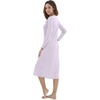image:imageWiWi Nightgowns for Women Super Soft Viscose from Bamboo Long Sleeve Nightshirts Cooling Sleepwear Plus Size Nightshirts S3XLavender Purple