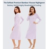 image:imageWiWi Nightgowns for Women Super Soft Viscose from Bamboo Long Sleeve Nightshirts Cooling Sleepwear Plus Size Nightshirts S3XLavender Purple