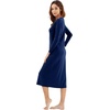 image:imageWiWi Nightgowns for Women Super Soft Viscose from Bamboo Long Sleeve Nightshirts Cooling Sleepwear Plus Size Nightshirts S3XNavy