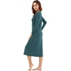 image:imageWiWi Nightgowns for Women Super Soft Viscose from Bamboo Long Sleeve Nightshirts Cooling Sleepwear Plus Size Nightshirts S3XNavy Blue