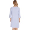 image:imageWiWi Nightgowns for Women Viscose from Bamboo 34 Sleeve Sleepshirt Soft Vneck Nightshirts Loose Sleep Dress SXXLAperiwinkle