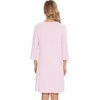 image:imageWiWi Nightgowns for Women Viscose from Bamboo 34 Sleeve Sleepshirt Soft Vneck Nightshirts Loose Sleep Dress SXXLApink