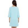 image:imageWiWi Nightgowns for Women Viscose from Bamboo 34 Sleeve Sleepshirt Soft Vneck Nightshirts Loose Sleep Dress SXXLBaqua