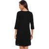image:imageWiWi Nightgowns for Women Viscose from Bamboo 34 Sleeve Sleepshirt Soft Vneck Nightshirts Loose Sleep Dress SXXLBblack