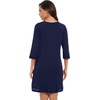 image:imageWiWi Nightgowns for Women Viscose from Bamboo 34 Sleeve Sleepshirt Soft Vneck Nightshirts Loose Sleep Dress SXXLBnavy