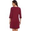 image:imageWiWi Nightgowns for Women Viscose from Bamboo 34 Sleeve Sleepshirt Soft Vneck Nightshirts Loose Sleep Dress SXXLBwine