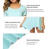 image:imageWiWi Nightgowns for Women Viscose from Bamboo Short Sleeve Sleepwear Super Soft Sleep Shirts Cool Plus Size Nightdress S4XAqua