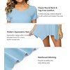 image:imageWiWi Nightgowns for Women Viscose from Bamboo Short Sleeve Sleepwear Super Soft Sleep Shirts Cool Plus Size Nightdress S4XPale Blue