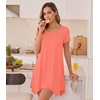 image:imageWiWi Nightgowns for Women Viscose from Bamboo Short Sleeve Sleepwear Super Soft Sleep Shirts Cool Plus Size Nightdress S4XPeach