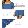 image:imageWiWi Nightgowns for Women Viscose from Bamboo Short Sleeve Sleepwear Super Soft Sleep Shirts Cool Plus Size Nightdress S4XPrussian Blue