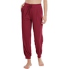 image:imageWiWi Pajama Pants for Women Lounge Super Soft Joggers Yoga Viscose from Bamboo Bottoms Cooling Pajamas Pant Sweatpants S4XBwine