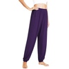 image:imageWiWi Pajama Pants for Women Lounge Super Soft Joggers Yoga Viscose from Bamboo Bottoms Cooling Pajamas Pant Sweatpants S4XCdark Purple