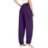 image:imageWiWi Pajama Pants for Women Lounge Super Soft Joggers Yoga Viscose from Bamboo Bottoms Cooling Pajamas Pant Sweatpants S4XCdark Purple