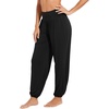 image:imageWiWi Pajama Pants for Women Lounge Super Soft Joggers Yoga Viscose from Bamboo Bottoms Cooling Pajamas Pant Sweatpants S4XDblack