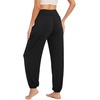image:imageWiWi Pajama Pants for Women Lounge Super Soft Joggers Yoga Viscose from Bamboo Bottoms Cooling Pajamas Pant Sweatpants S4XDblack