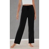 image:imageWiWi Pajama Pants for Women Viscose from Bamboo Super Soft Wide Leg Cooling Sweatpants Drawstring Bottoms Sleep Pj Pant SXXLAblack
