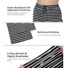 image:imageWiWi Pajama Pants for Women Viscose from Bamboo Super Soft Wide Leg Cooling Sweatpants Drawstring Bottoms Sleep Pj Pant SXXLAblack Heather Grey Stripe