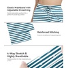 image:imageWiWi Pajama Pants for Women Viscose from Bamboo Super Soft Wide Leg Cooling Sweatpants Drawstring Bottoms Sleep Pj Pant SXXLAblue White Stripe