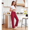 image:imageWiWi Pajama Pants for Women Viscose from Bamboo Super Soft Wide Leg Cooling Sweatpants Drawstring Bottoms Sleep Pj Pant SXXLAwine Red