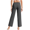 image:imageWiWi Pajama Pants for Women Viscose from Bamboo Super Soft Wide Leg Cooling Sweatpants Drawstring Bottoms Sleep Pj Pant SXXLBcharcoal Heather