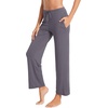 image:imageWiWi Pajama Pants for Women Viscose from Bamboo Super Soft Wide Leg Cooling Sweatpants Drawstring Bottoms Sleep Pj Pant SXXLBdark Grey