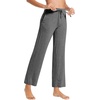 image:imageWiWi Pajama Pants for Women Viscose from Bamboo Super Soft Wide Leg Cooling Sweatpants Drawstring Bottoms Sleep Pj Pant SXXLBdark Heather Grey