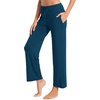 image:imageWiWi Pajama Pants for Women Viscose from Bamboo Super Soft Wide Leg Cooling Sweatpants Drawstring Bottoms Sleep Pj Pant SXXLBink Blue