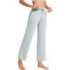 image:imageWiWi Pajama Pants for Women Viscose from Bamboo Super Soft Wide Leg Cooling Sweatpants Drawstring Bottoms Sleep Pj Pant SXXLBlight Heather Grey