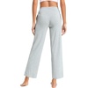 image:imageWiWi Pajama Pants for Women Viscose from Bamboo Super Soft Wide Leg Cooling Sweatpants Drawstring Bottoms Sleep Pj Pant SXXLBlight Heather Grey